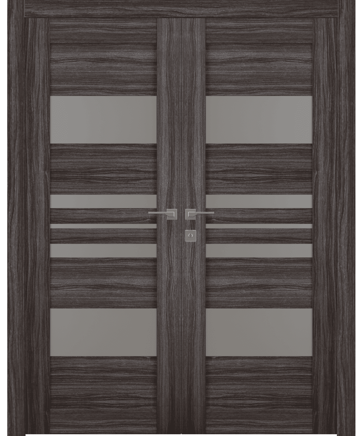 ROMI VETRO GRAY OAK DOUBLE BELLDINNI MODERN INTERIOR DOOR - 1