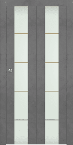 AVON 202 4H GOLD STRIPS VETRO DARK URBAN BI-FOLD DOORS BELLDINNI MODERN INTERIOR DOOR - 1