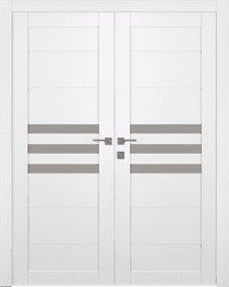 DOME VETRO SNOW WHITE DOUBLE BELLDINNI MODERN INTERIOR DOOR - 1