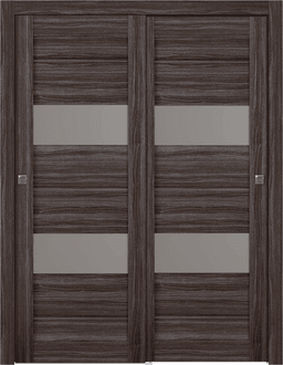 VITA VETRO GRAY OAK BYPASS BELLDINNI MODERN INTERIOR DOOR - 1