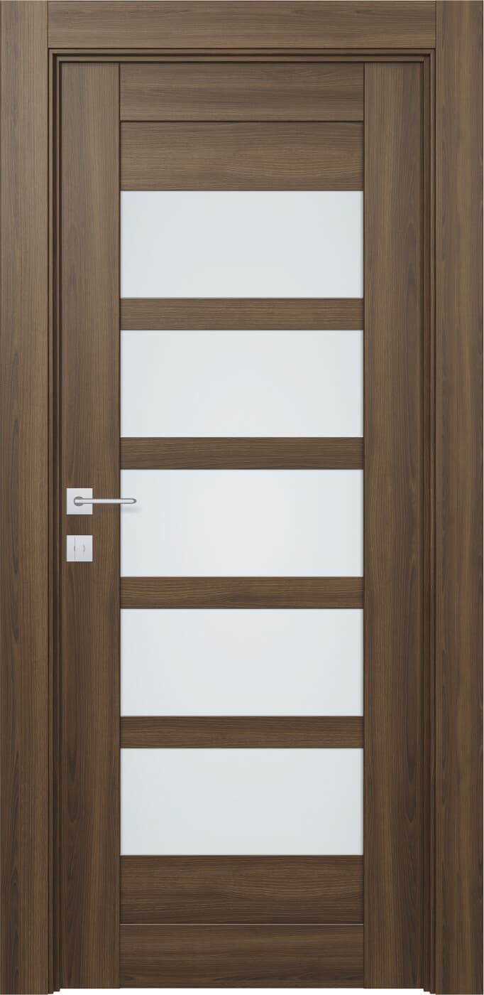 AVON 07-07 VETRO PECAN NUTWOOD SWING DOORS BELLDINNI MODERN INTERIOR DOOR