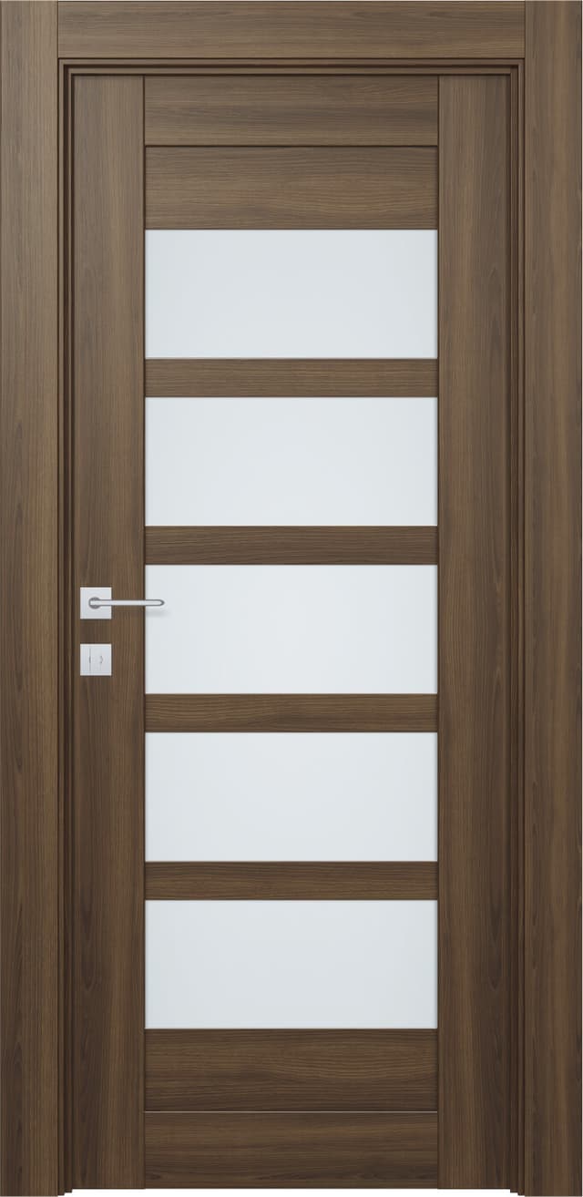 AVON 07-07 VETRO PECAN NUTWOOD SWING DOORS BELLDINNI MODERN INTERIOR DOOR