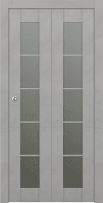 AVON 5 LITE VETRO LIGHT URBAN DOUBLE BI-FOLD BELLDINNI MODERN INTERIOR DOOR - 1