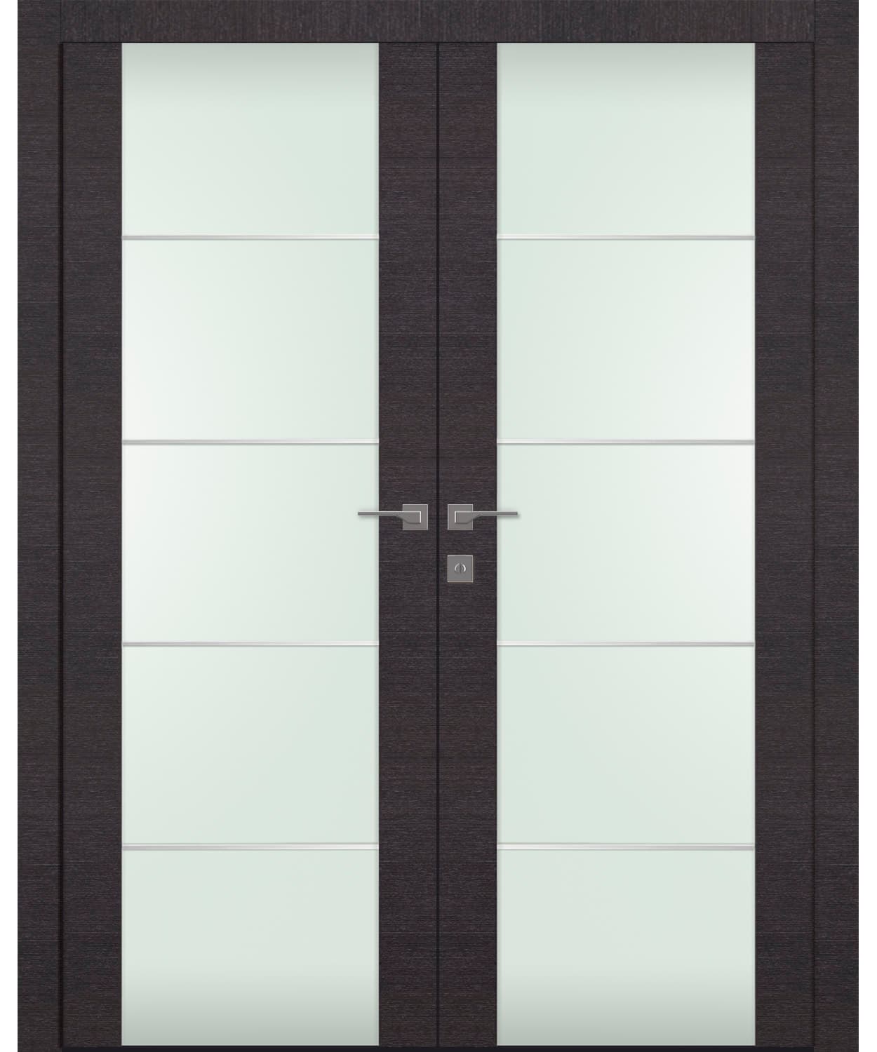 AVANTI 202 4H VETRO BLACK APRICOT DOUBLE BELLDINNI MODERN INTERIOR DOOR - 1