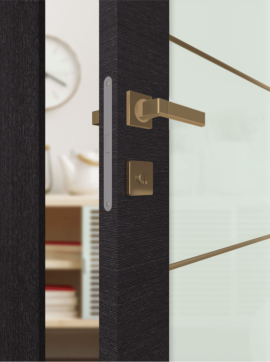 AVANTI 202 4H GOLD STRIPS VETRO BLACK APRICOT CLOSET DOORS BELLDINNI MODERN INTERIOR DOOR - 2