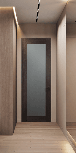 AVON 207 VETRO VERALINGA OAK DOUBLE INVISIBLE METAL FRAME BELLDINNI MODERN INTERIOR DOOR - 2
