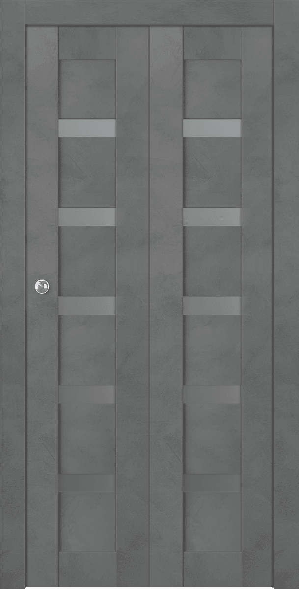 AVON 07-04 VETRO DARK URBAN DOUBLE BI-FOLD BELLDINNI MODERN INTERIOR DOOR - 1