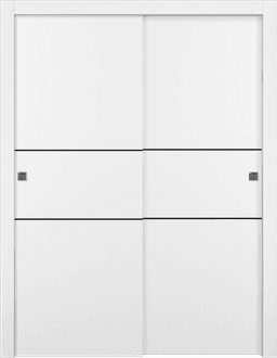 SMART PRO 2H BLACK POLAR WHITE BYPASS DOORS BELLDINNI MODERN INTERIOR DOOR - 1