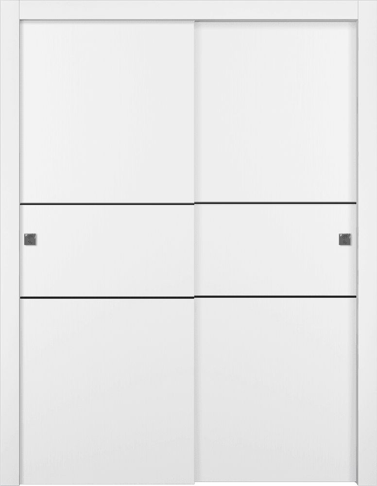 SMART PRO 2H BLACK POLAR WHITE BYPASS DOORS BELLDINNI MODERN INTERIOR DOOR - 1