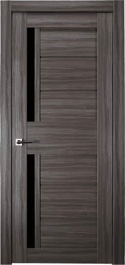 Esta Black Vetro Gray Oak Swing Belldinni Modern Interior Door - 1
