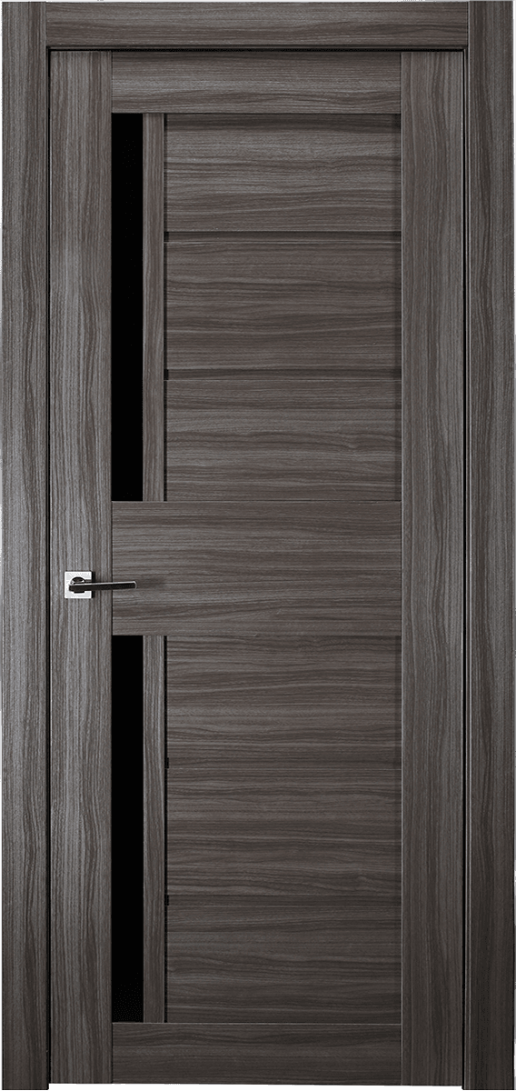 Esta Black Vetro Gray Oak Swing Belldinni Modern Interior Door