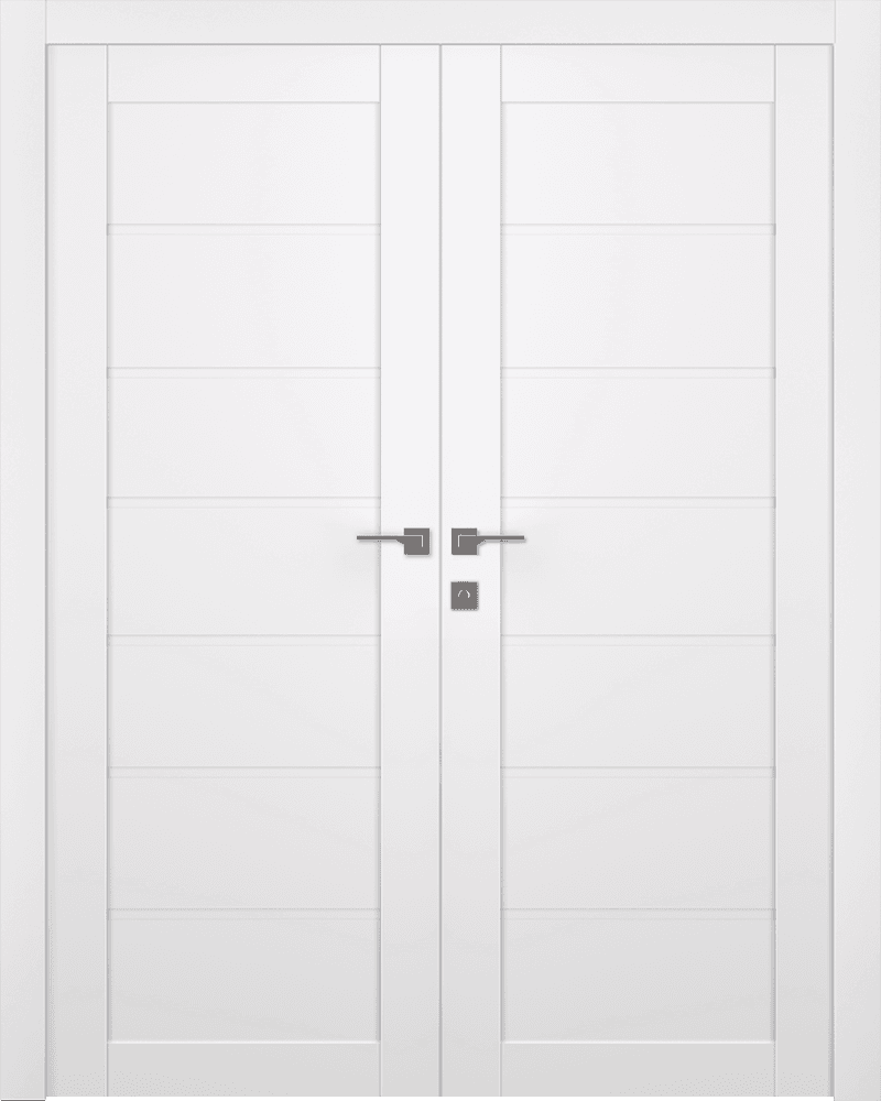 ALDA SNOW WHITE DOUBLE BELLDINNI MODERN INTERIOR DOOR - 1