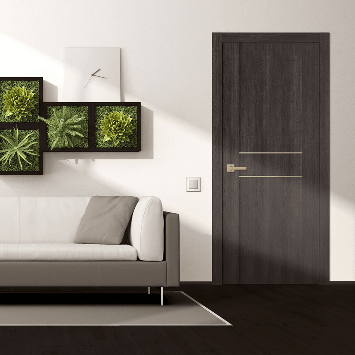 AVON 01 2HN GOLD VERALINGA OAK DOUBLE BELLDINNI MODERN INTERIOR DOOR - 2