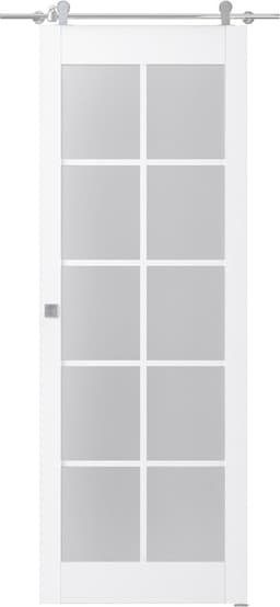 PALLADIO 10 LITE VETRO BIANCO NOBLE BARN BELLDINNI MODERN INTERIOR DOOR - 1