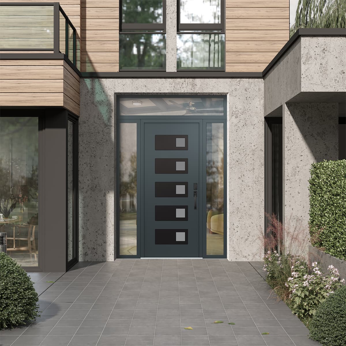 Modern Steel Front Door Diamond D2 - 10
