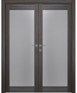 PALLADIO 207 VETRO GRAY OAK CLOSET BELLDINNI MODERN INTERIOR DOOR - 1