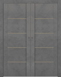 AVON 01 4H GOLD DARK URBAN DOUBLE POCKET DOORS BELLDINNI MODERN INTERIOR DOOR - 1
