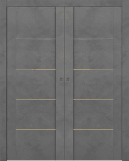 AVON 01 4H GOLD DARK URBAN DOUBLE POCKET DOORS BELLDINNI MODERN INTERIOR DOOR - 1