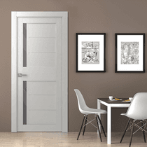 ESTA VETRO BIANCO NOBLE DOUBLE BELLDINNI MODERN INTERIOR DOOR - 2