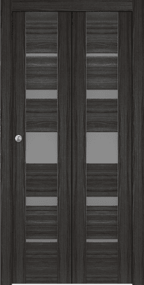 KINA VETRO GRAY OAK BI-FOLD DOORS BELLDINNI MODERN INTERIOR DOOR - 1