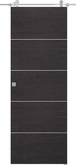 AVANTI 4H BLACK APRICOT BARN BELLDINNI MODERN INTERIOR DOOR - 1