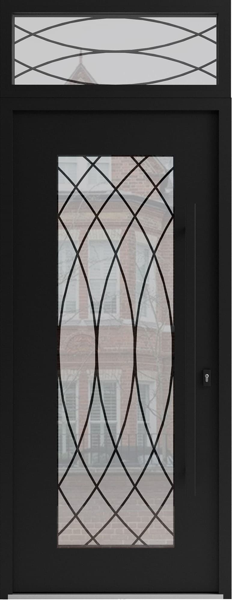 Single wrought iron modern exterior door Iron 1600 - 4