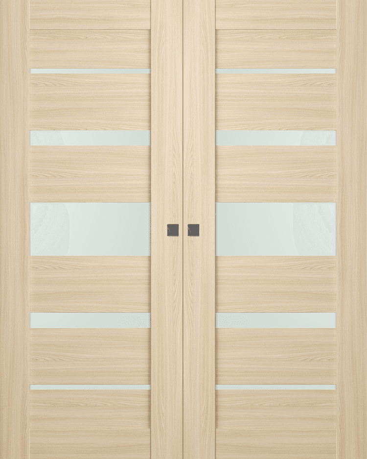 AVON 07-03 VETRO LOIRE ASH DOUBLE MAGIC DOORS BELLDINNI MODERN INTERIOR DOOR - 1