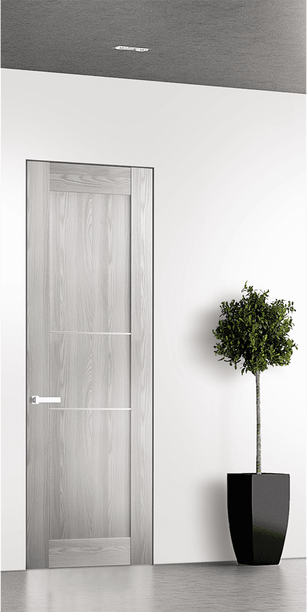 AVON 07 2H RIBEIRA ASH DOUBLE INVISIBLE METAL FRAME BELLDINNI MODERN INTERIOR DOOR - 1