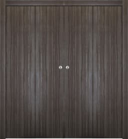 PALLADIO GRAY OAK DOUBLE BI-FOLD DOORS BELLDINNI MODERN INTERIOR DOOR - 1