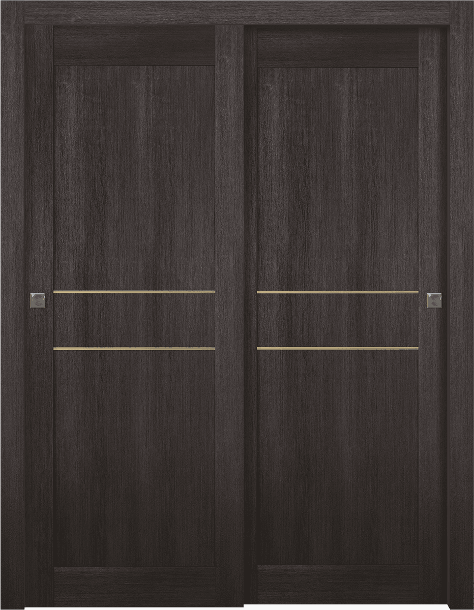 AVON 07 2HN GOLD VERALINGA OAK BYPASS BELLDINNI MODERN INTERIOR DOOR - 1