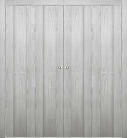 AVON 01 1H RIBEIRA ASH DOUBLE BI-FOLD BELLDINNI MODERN INTERIOR DOOR - 1