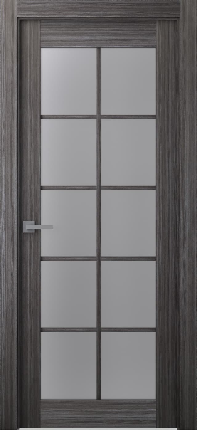 PALLADIO 10 LITE VETRO GRAY OAK SWING BELLDINNI MODERN INTERIOR DOOR