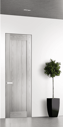 AVON 07 RIBEIRA ASH DOUBLE INVISIBLE METAL FRAME BELLDINNI MODERN INTERIOR DOOR - 1