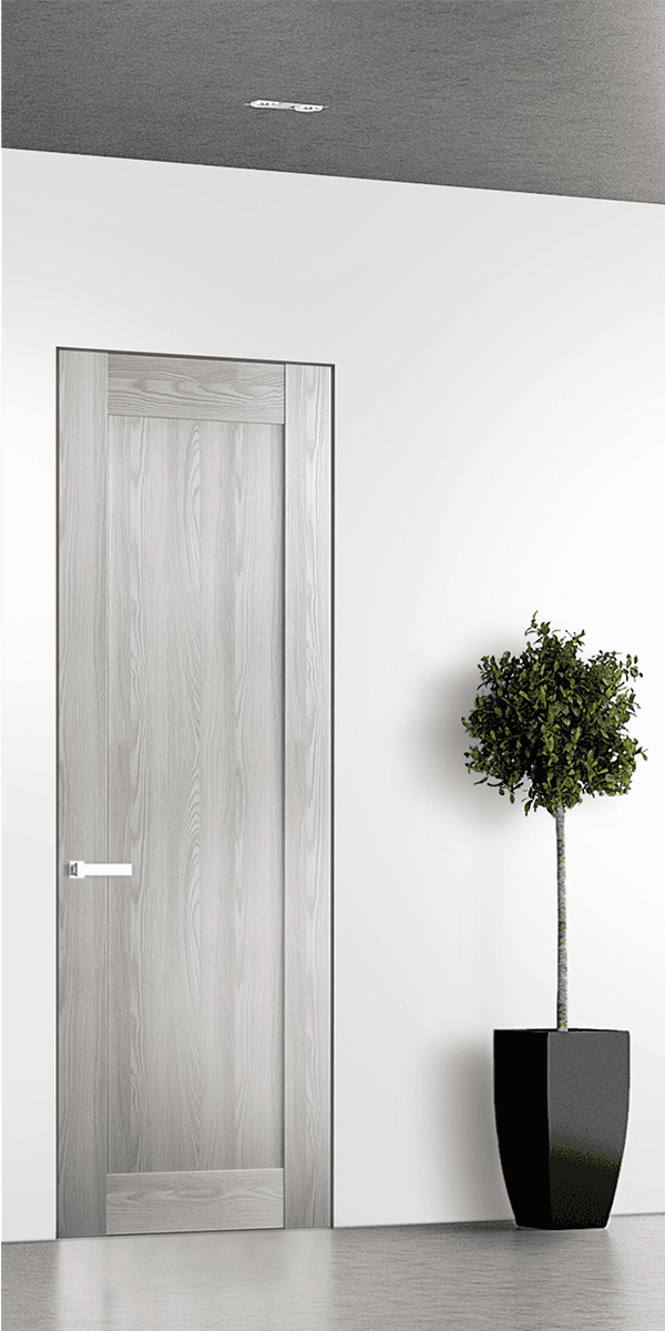 AVON 07 RIBEIRA ASH DOUBLE INVISIBLE METAL FRAME BELLDINNI MODERN INTERIOR DOOR - 1