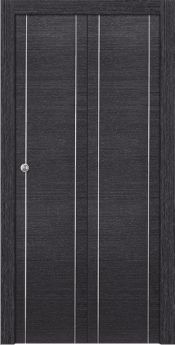 AVANTI 2U BLACK APRICOT DOUBLE BI-FOLD BELLDINNI MODERN INTERIOR DOOR - 1
