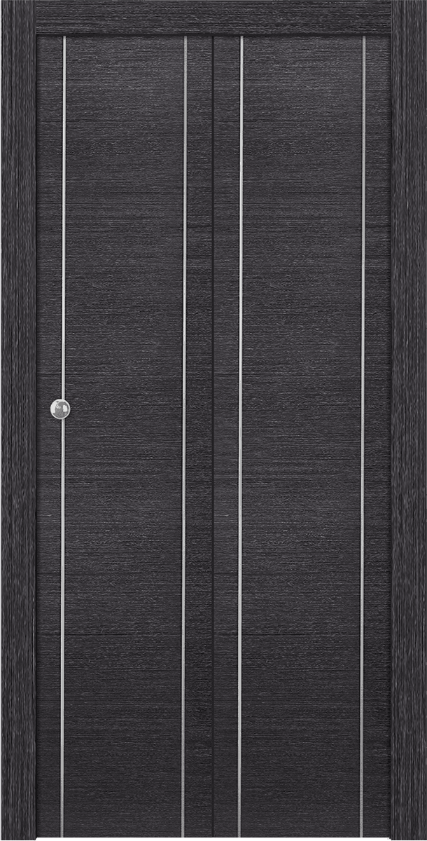 AVANTI 2U BLACK APRICOT DOUBLE BI-FOLD BELLDINNI MODERN INTERIOR DOOR - 1