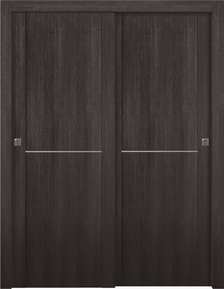 AVON 01 1H GOLD VERALINGA OAK BYPASS DOORS BELLDINNI MODERN INTERIOR DOOR - 1