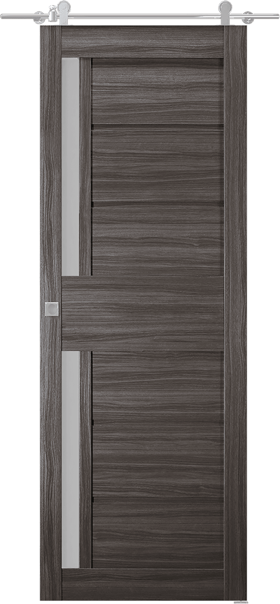 ESTA VETRO GRAY OAK DOUBLE BARN BELLDINNI MODERN INTERIOR DOOR - 1