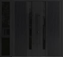 Double metal-aluminum modern exterior door Dekton 0163 5ft - 2