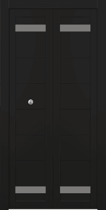 PERLA VETRO BLACK MATTE BI-FOLD BELLDINNI MODERN INTERIOR DOOR - 1