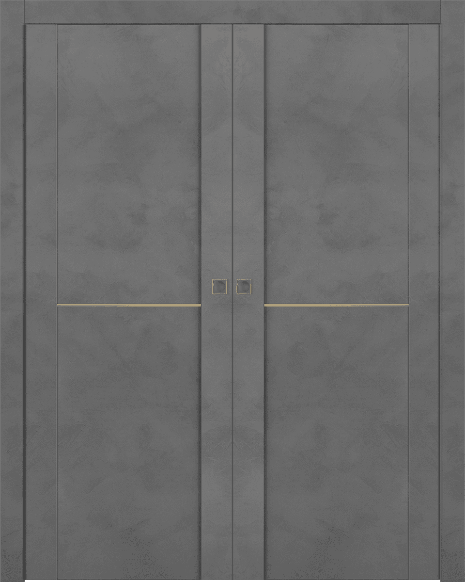AVON 01 1H GOLD DARK URBAN DOUBLE POCKET DOORS BELLDINNI MODERN INTERIOR DOOR - 1