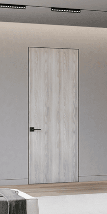 OPTIMA RIBEIRA ASH INVISIBLE METAL FRAME BELLDINNI MODERN INTERIOR DOOR - 2