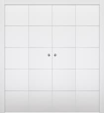 OPTIMA 4H SNOW WHITE DOUBLE BI-FOLD BELLDINNI MODERN INTERIOR DOOR - 1