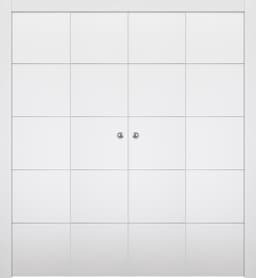 OPTIMA 4H SNOW WHITE DOUBLE BI-FOLD BELLDINNI MODERN INTERIOR DOOR - 1