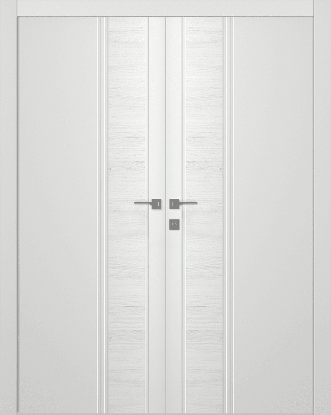TWINWOOD 1 POLAR WHITE DOUBLE BELLDINNI MODERN INTERIOR DOOR - 1