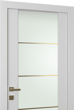 PALLADIO 202 4H GOLD STRIPS VETRO BIANCO NOBLE SWING DOORS BELLDINNI MODERN INTERIOR DOOR - 2