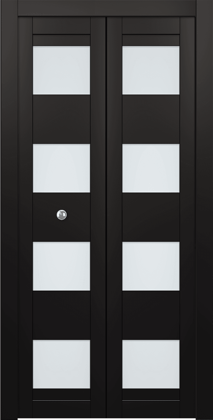 DELLA VETRO BLACK MATTE BI-FOLD BELLDINNI MODERN INTERIOR DOOR - 1