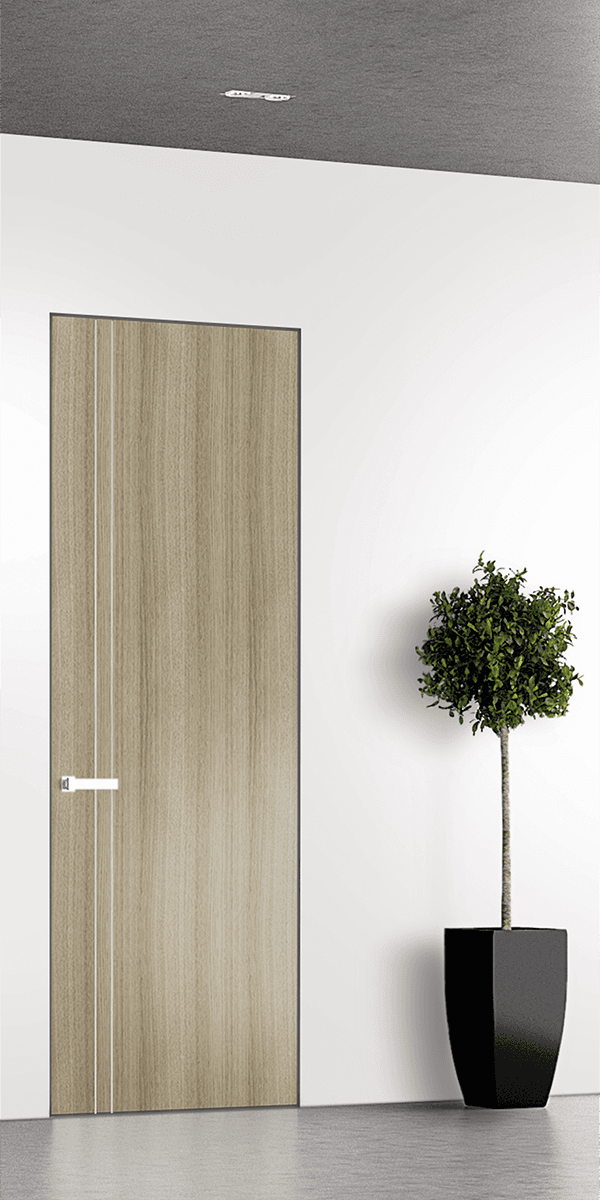 OPTIMA 2V SHAMBOR DOUBLE INVISIBLE METAL FRAME BELLDINNI MODERN INTERIOR DOOR - 1