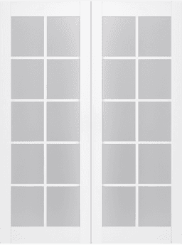 PALLADIO 10 LITE VETRO BIANCO NOBLE DOUBLE BELLDINNI MODERN INTERIOR DOOR - 2