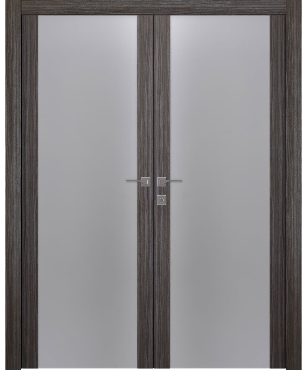 PALLADIO 202 VETRO GRAY OAK DOUBLE BELLDINNI MODERN INTERIOR DOOR - 1